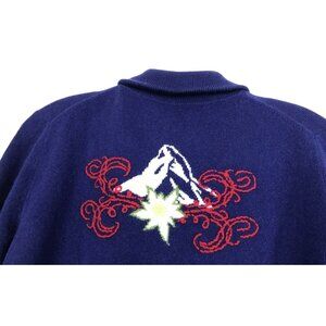 Blyss 247 Cashmere Sweater Womens Size Medium Purple Mountain 1/2 Zip Apres Ski